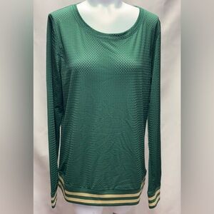 NUYU State of Mind Colorado State University Rams Mesh Green  Top Size Large